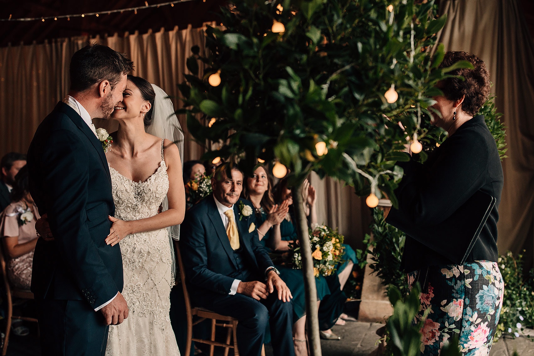 Yorkshire barn wedding ceremony