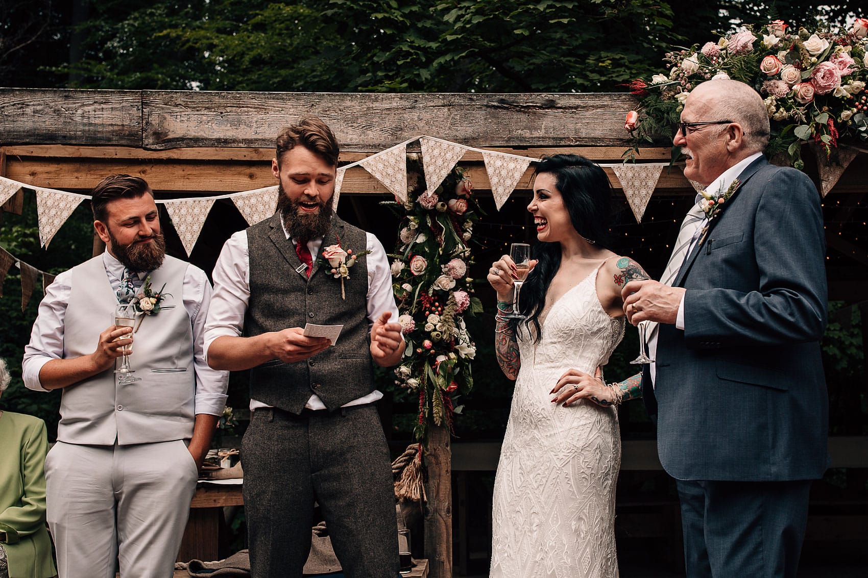 wedding speeches bearded groom