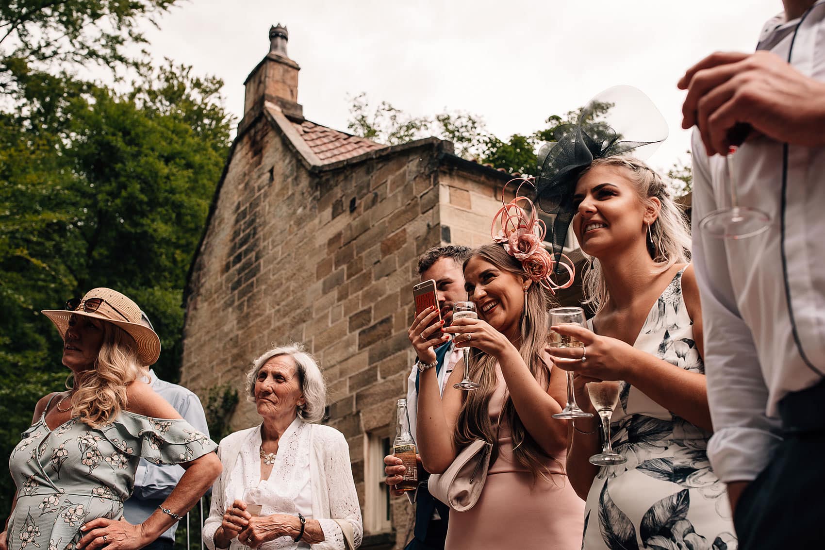 wedding guests woodland wedding photographer