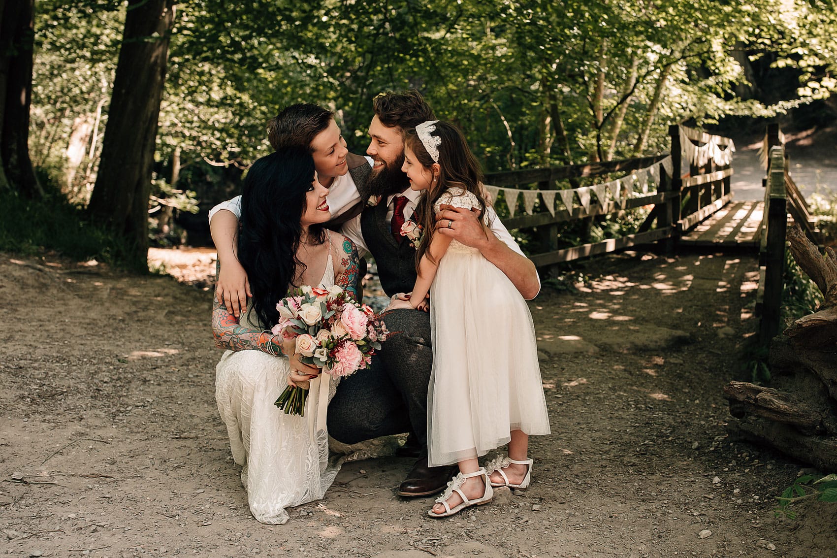 family photography woodland wedding