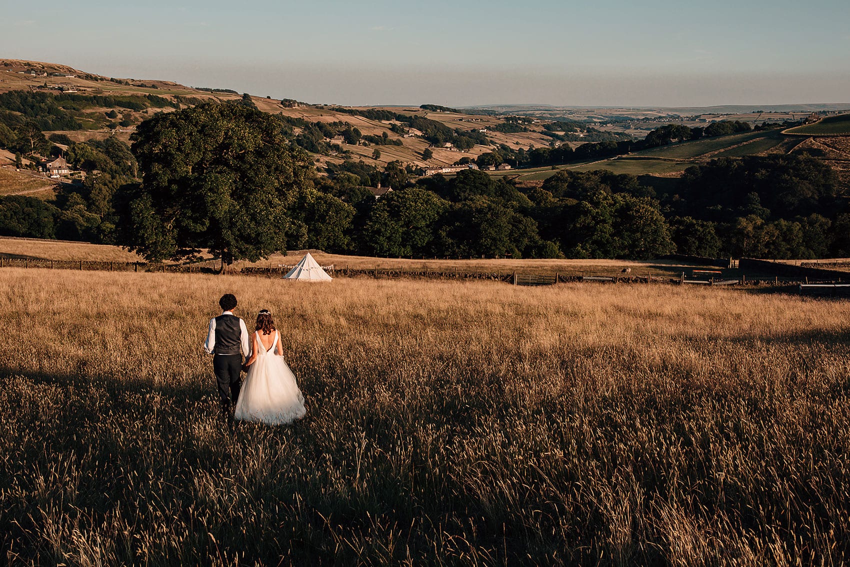 adventurous wedding back garden summer