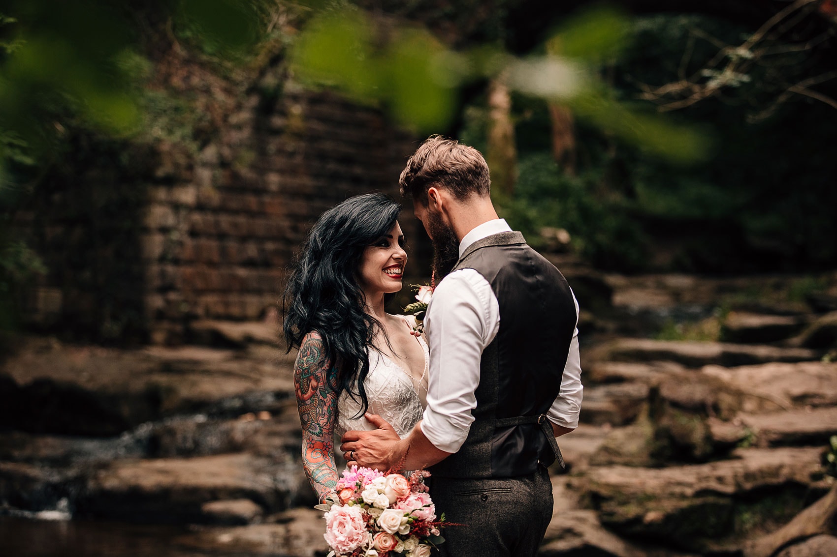 alternative couples outdoor wedding photography