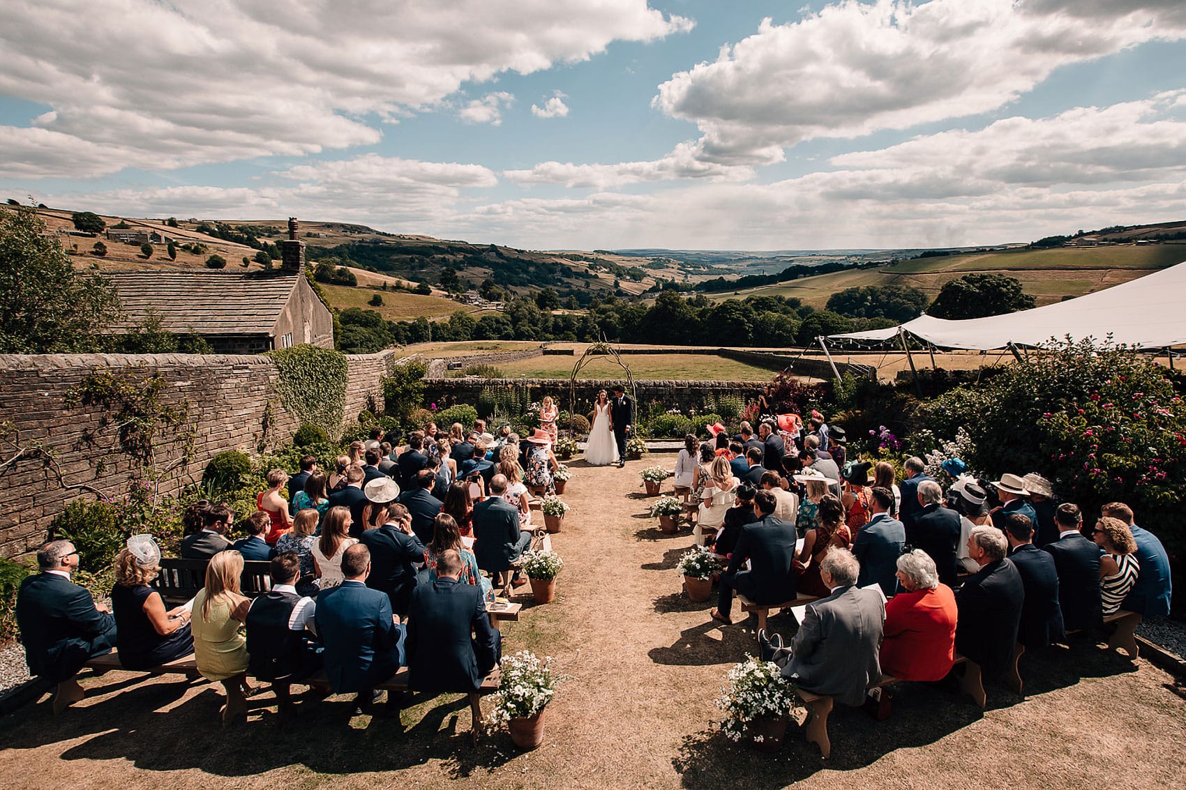 back garden wedding ceremony summer