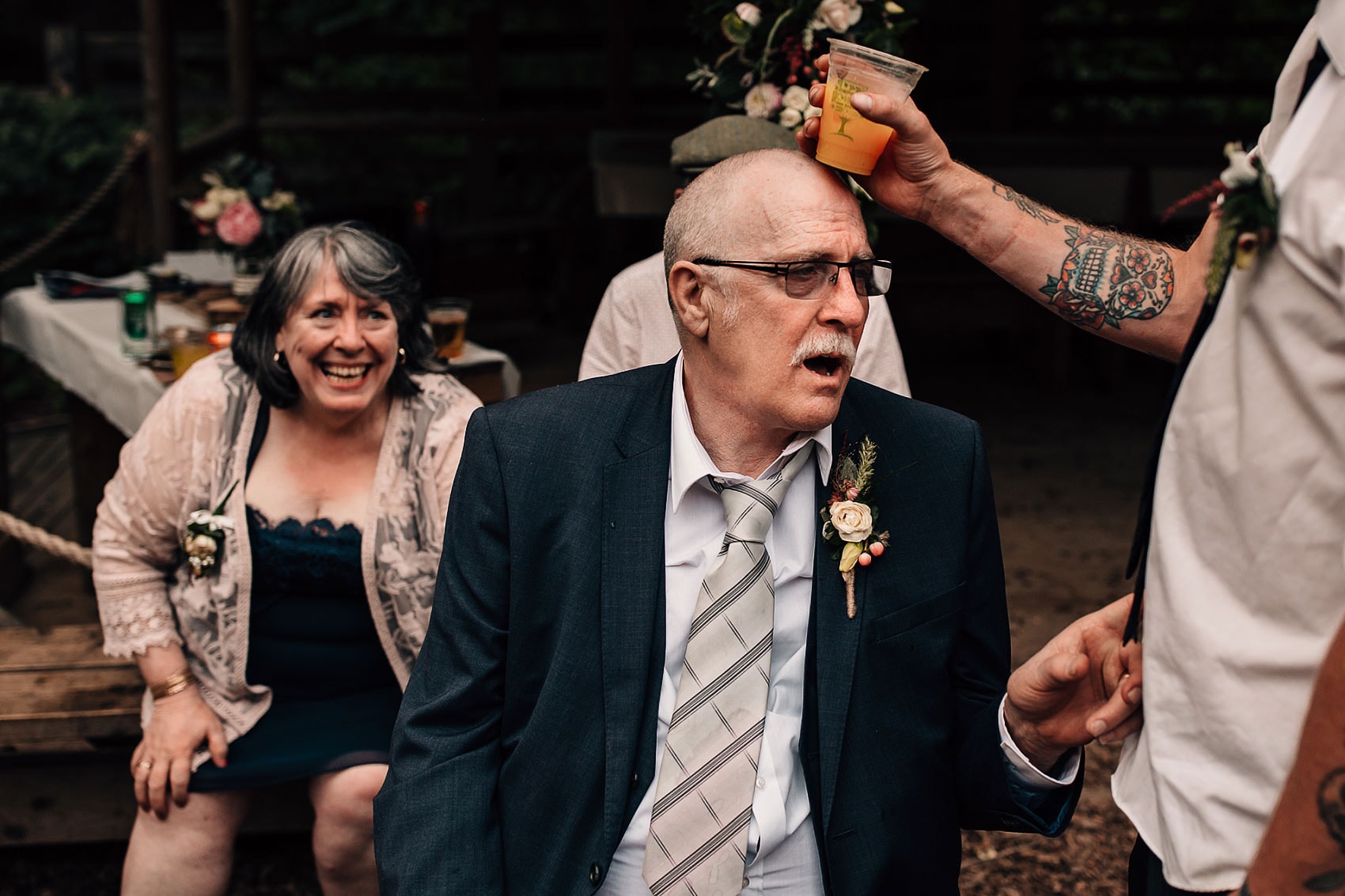 wedding guests rustic outdoor wedding photography