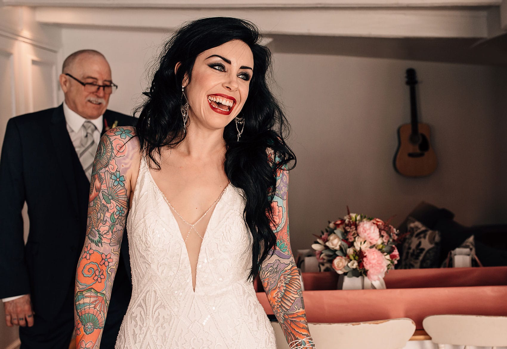 tattoo bride wedding photography