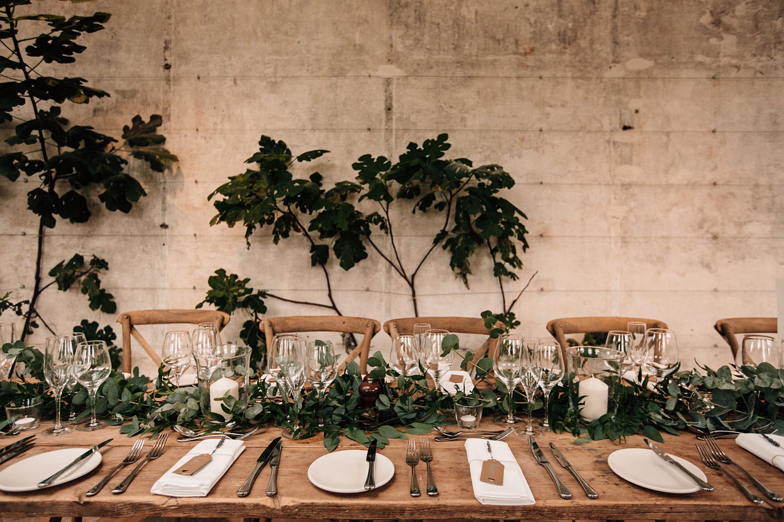 rustic wedding table decorations foliage