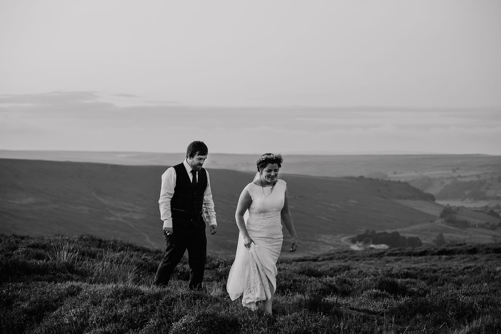 Yorkshire adventure wedding boho bride