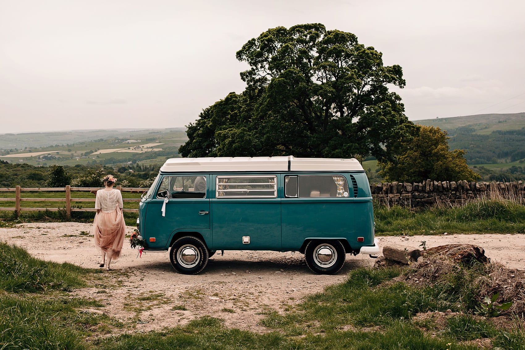 adventure wedding photography Yorkshire festival bride