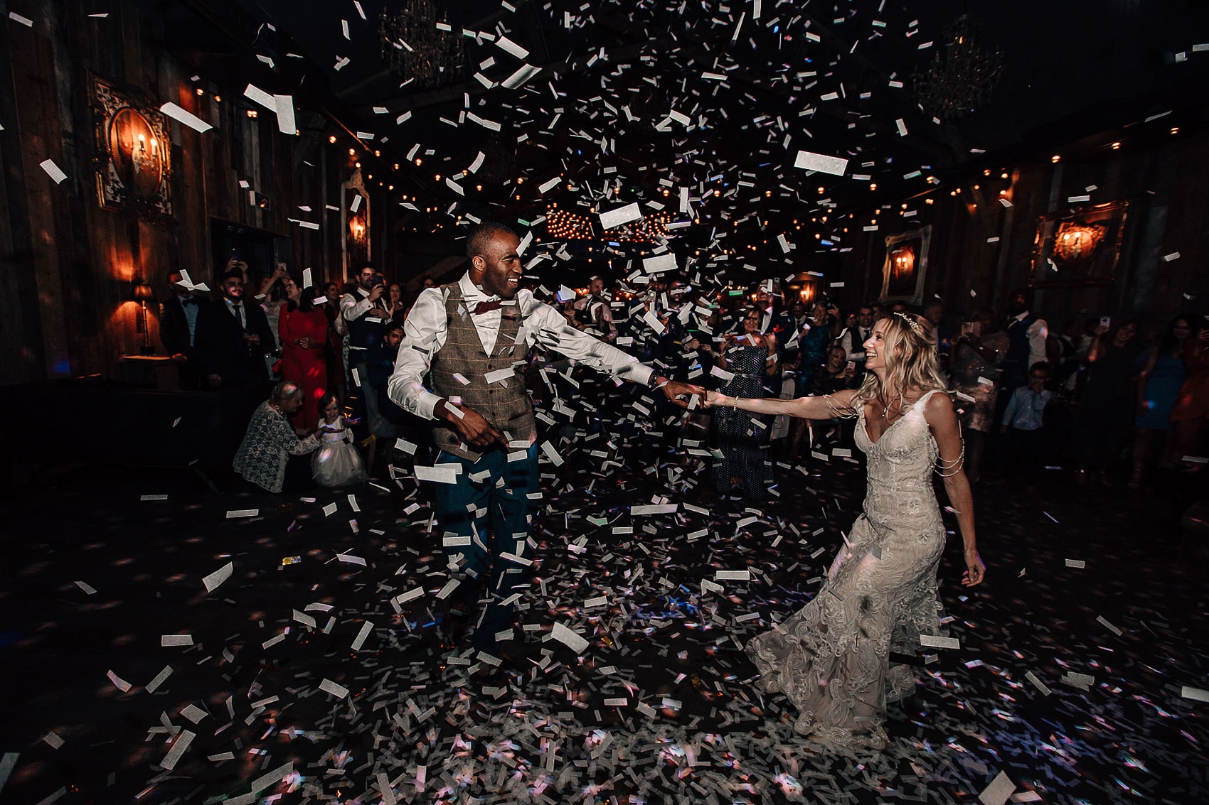 Yorkshire wedding dance-floor photography Wharfedale Grange