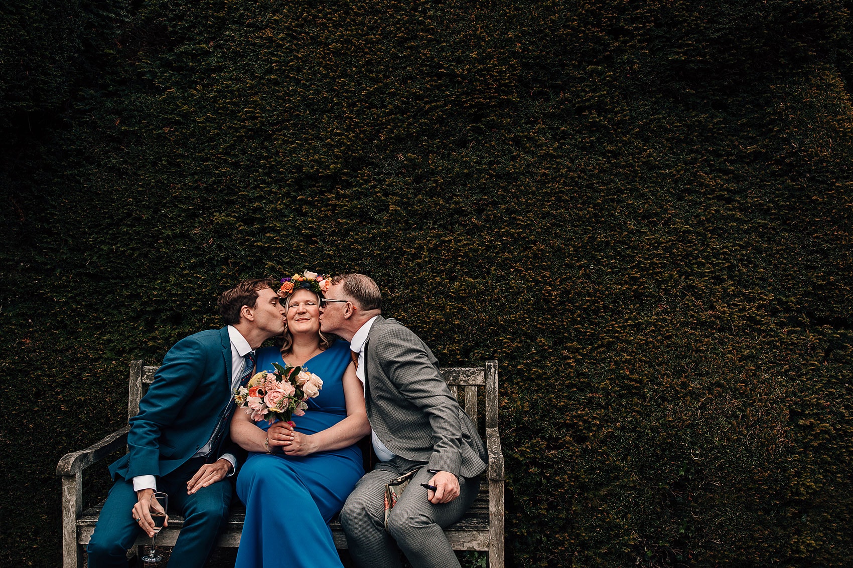 secret garden wedding photography Yorkshire flower crown