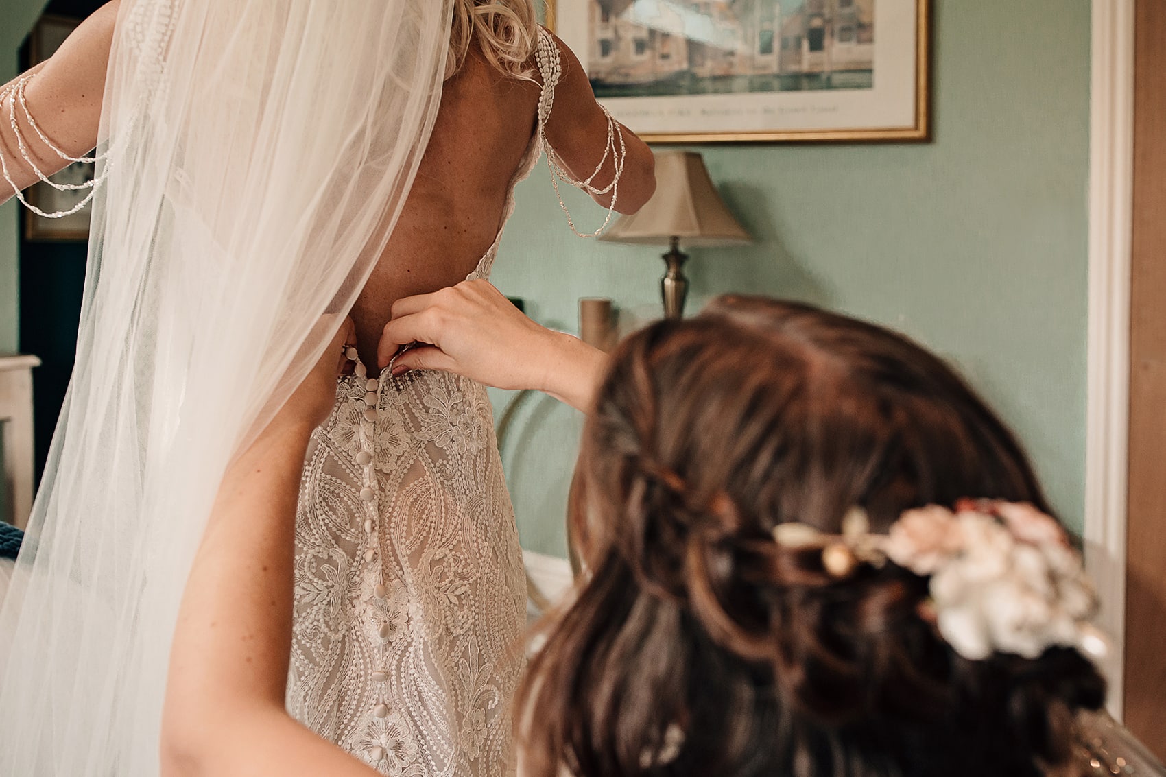 lace wedding dress bridal preparations photography