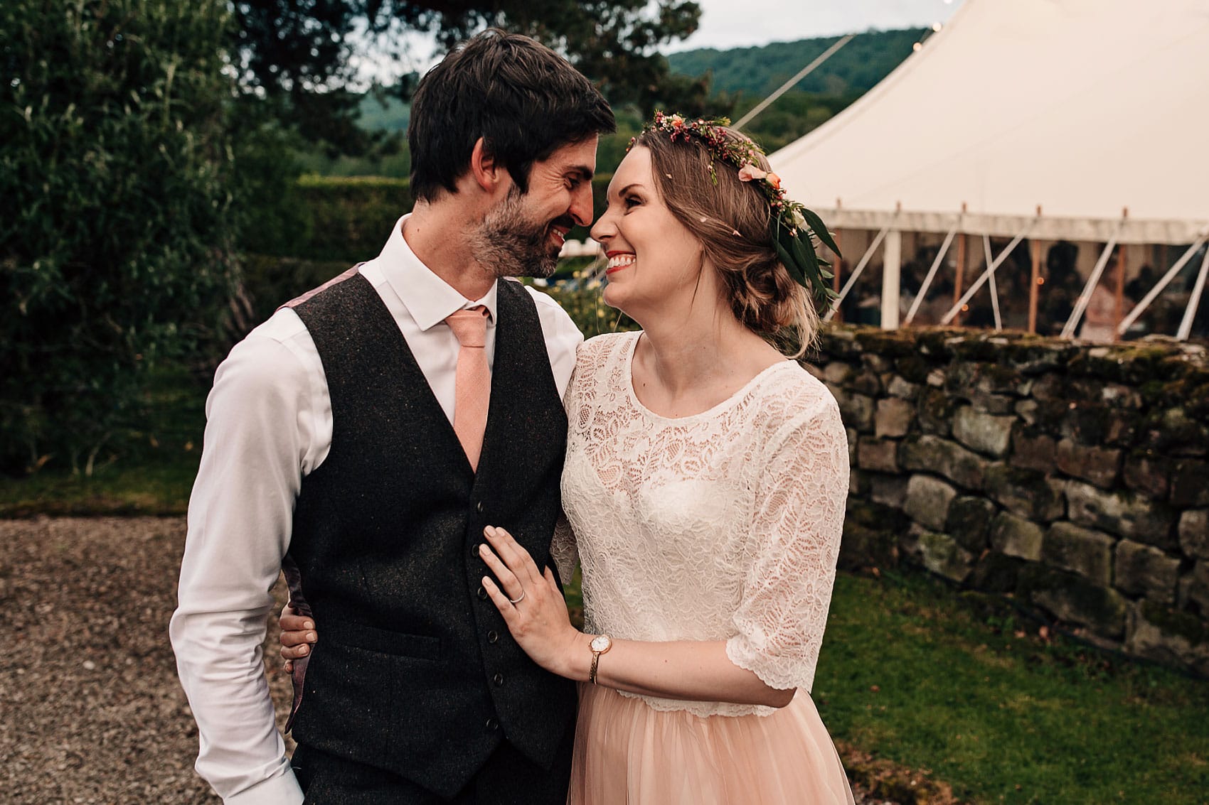 Yorkshire wedding photography festival bride boho wedding