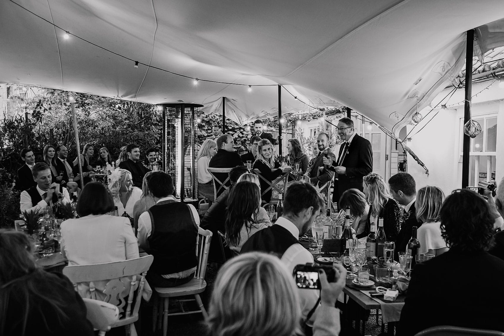 marquee seaside wedding speeches
