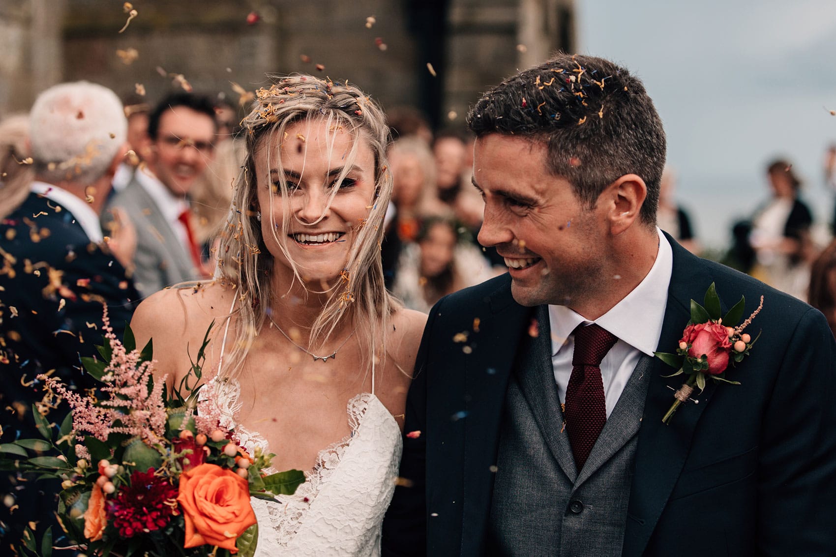 our approach wedding confetti tunnel