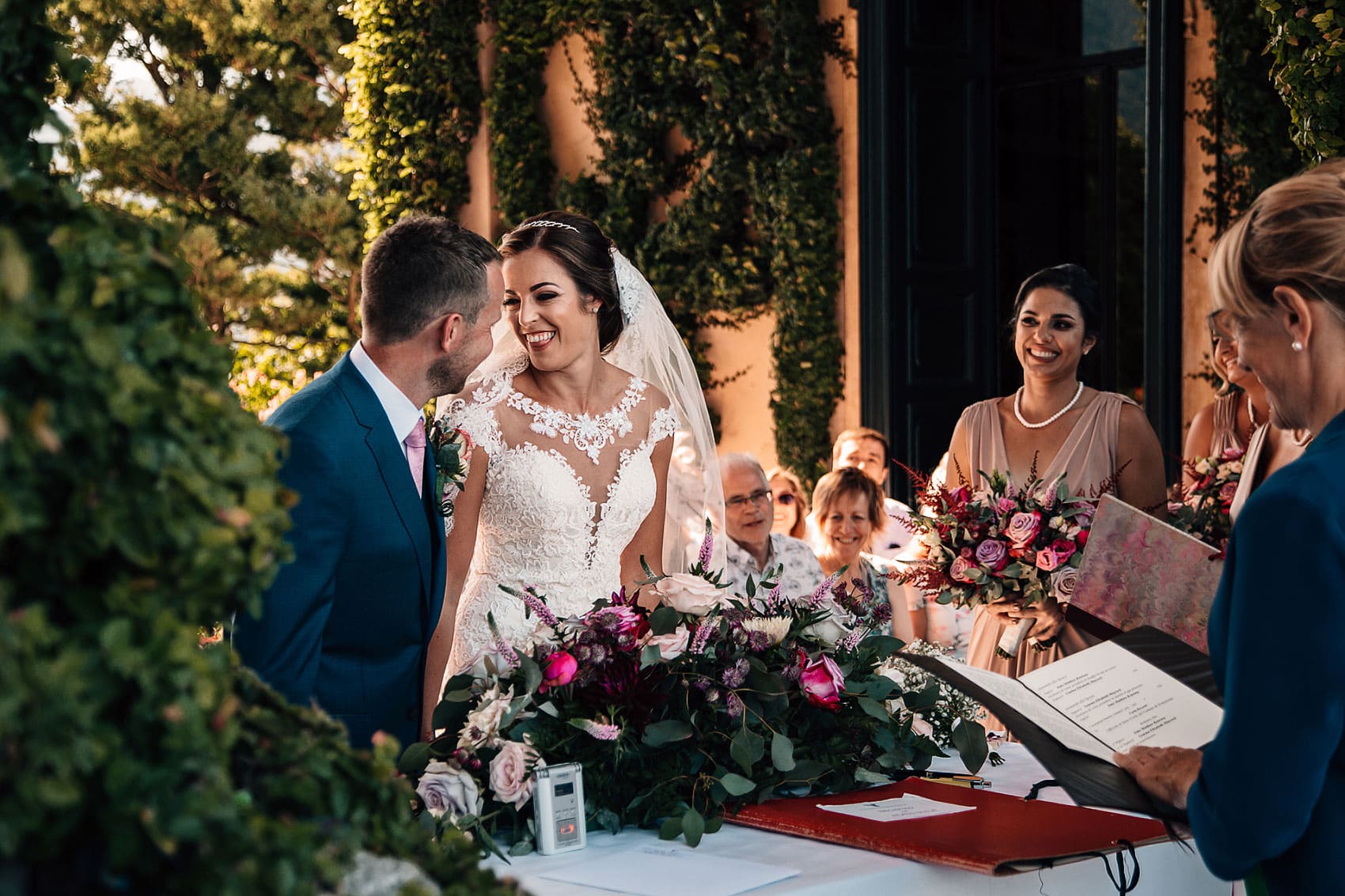 destination wedding photographer Italy Villa del Balbianello ceremony