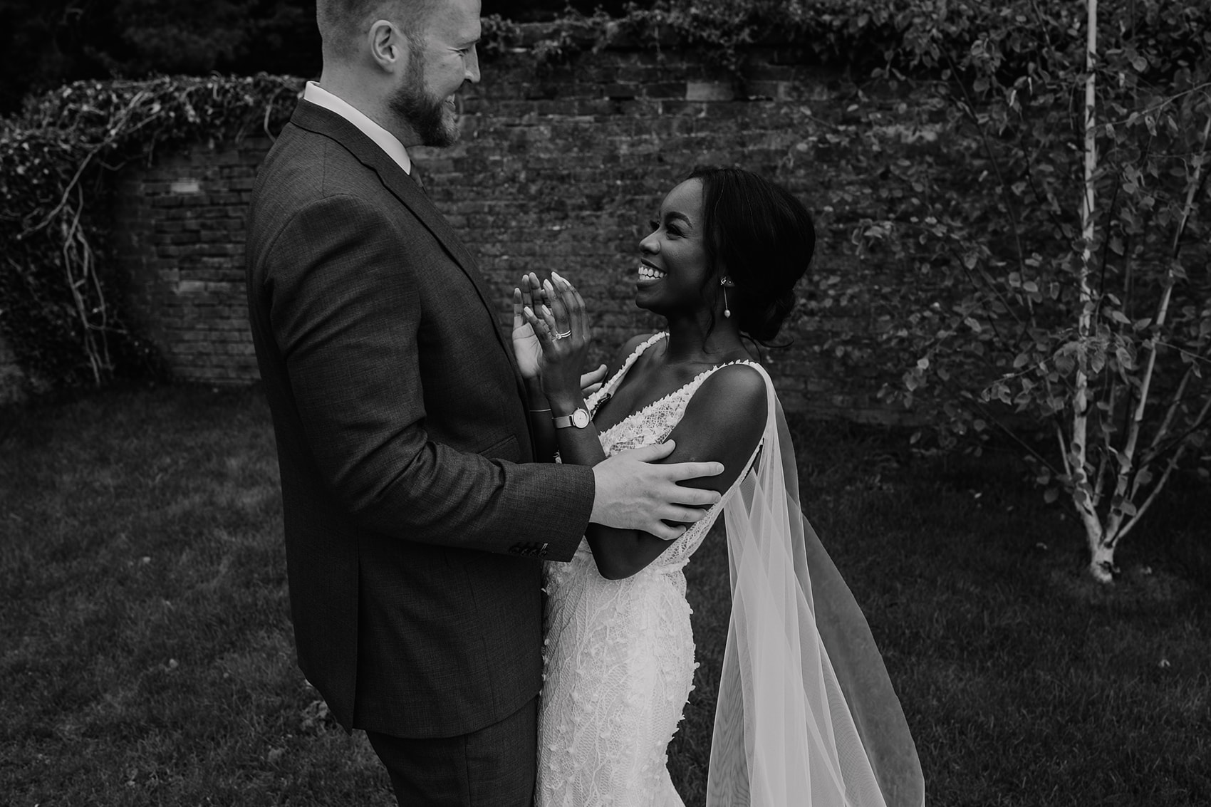 UK natural wedding photography bride and groom