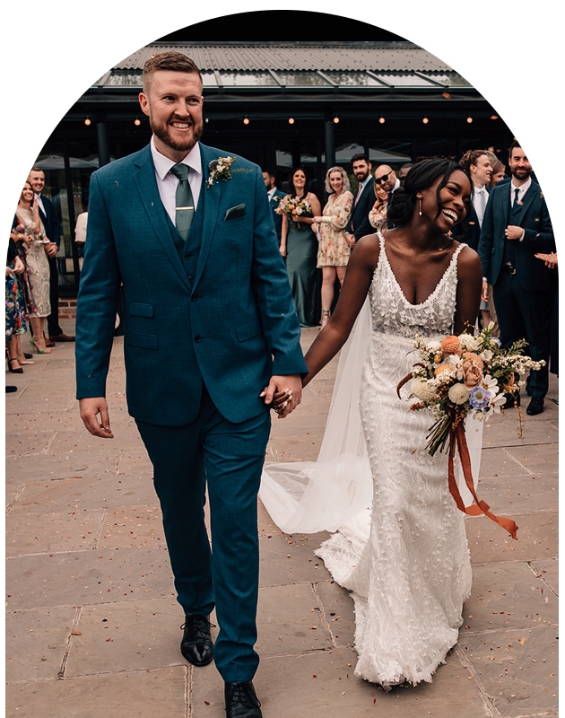 North Yorkshire wedding photographer barn wedding arch